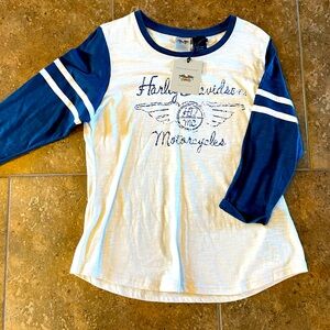 Harley Davidson 3/4 sleeve Top - Large